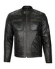 Glowrexs Men's Black Classic Biker Real Leather Jacket