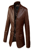 Women’s Dark Brown Roca Casual Leather Blazer
