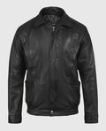 Vintage Bomber Leather Jacket For Men