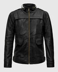 Men's Military Inspired Leather Jacket