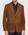 Suede Leather Blazer For Men