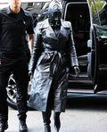 Kim Kardashian Leather Long Coat
