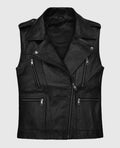 Men's Crocodile Pattern Biker Leather Vest