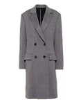 Glowrexs Womens Grey Double Breasted Wool Coat