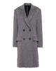 Glowrexs Womens Grey Double Breasted Wool Coat