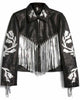 Glowrexs Halloween Harley Quinn Fringe Leather Jacket