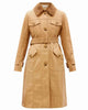 Glowrexs Dynasty Eliza Bennett Leather Coat with Fur Collar