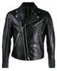 Glowrexs Men's Black Double Zipper Motorcycle Leather Jacket