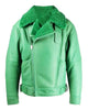 Glowrexs Aviator Leather Biker Jacket