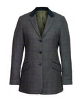 Glowrexs Women’s Blue Tweed Jacket Lomond Leather Jacket