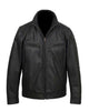 Glowrexs Halloween Black Wings Printed Leather Jacket