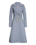 Glowrexs Bull S06 Geneva Carr Double Breasted Grey Wool Coat