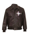 Glowrexs Ford Mustang Embroidered Black Leather Jacket