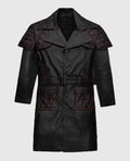 Elvis Presley Black Leather Long Coat