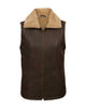 Glowrexs Women’s Brown Sheepskin Gilet