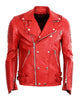 Glowrexs Men’s Godspeed Biker Padded Leather Jacket