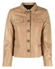 Glowrexs Brown Leather Shirt Womens