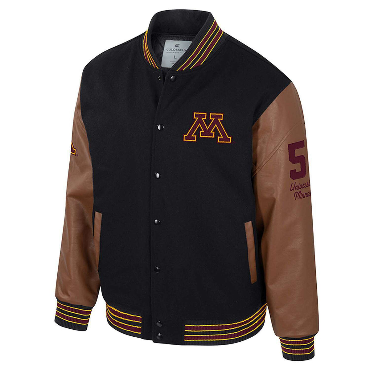 Men's premium quality Letterman Snap Varsity Jacket
