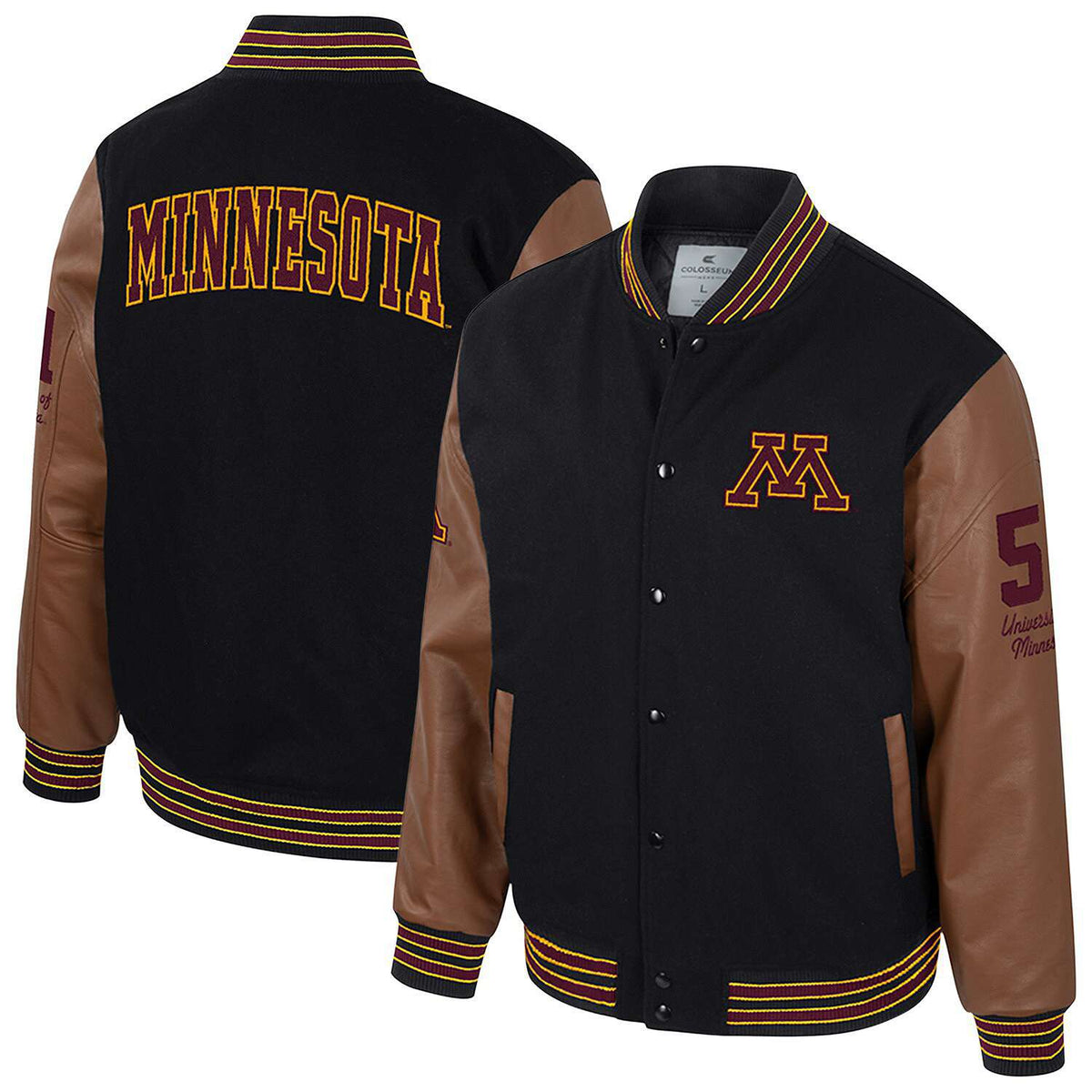 Men's premium quality Letterman Snap Varsity Jacket