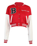 Glowrexs Beyond The Range Cropped Letterman Jacket