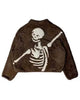 Glowrexs Skeleton Hug Halloween Brown Sweater