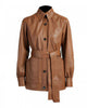 Glowrexs Womens Brown Short Belted Trench Coat