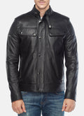 Mens Soft Black Leather Jacket