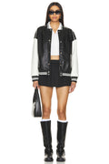 Parker Real Leather Letterman Varsity Jacket