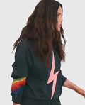 Real Housewives of Salt Lake City Lisa's navy lightning bolt sweatshirt
