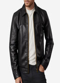 Varia Mens Black Leather Jacket