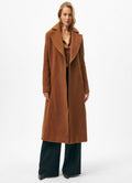 Notch Collar Womens in Water-Repellent Brushed-Twill Wool