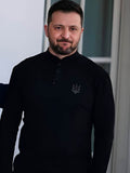 Zelensky Black Polo Shirt | Ukrainian Trident/Tryzub Polo shirt