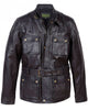 Glowrexs Mens Black Leather Coat