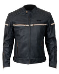 Glowrexs Motorcycle Biker Vintage Black Men Faux leather Jacket