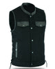 Glowrexs Mens Motorcycle Denim SOA Club Style Vest Gun Pockets Biker