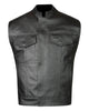 Glowrexs Men's Biker Club Style Leather Vest