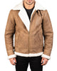 Glowrexs Men's B3 Bomber Leather Jacket