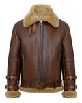 Brown leather jacket