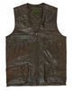 Glowrexs Mens Antique Shooting Brown Vest