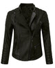 Glowrexs Womens Biker Stylish Leather Jacket