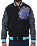 Glowrexs Men's Beverly Hills Cop Eddie Murphy Men's Wool Leather Jacket