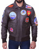 Glowrexs Top Gun G1 Brown Bomber Jacket