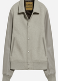 Glexo Mens Wool Blend & Leather Varsity Jacket